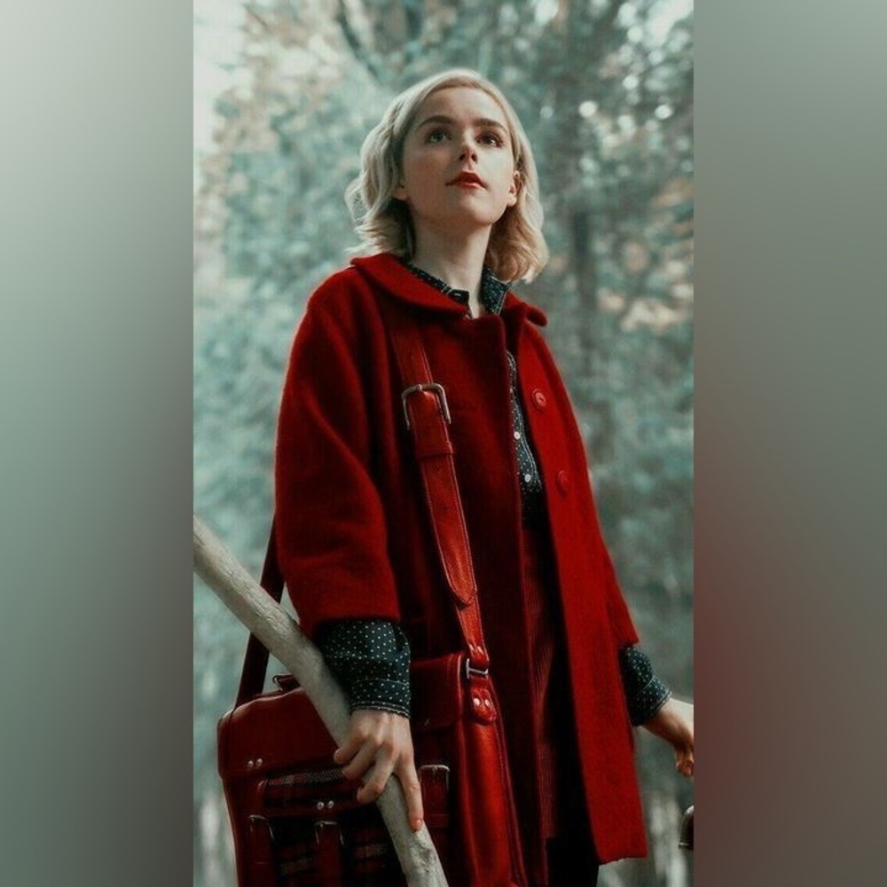 Vintage Red Wool-Blend Coat With Buttons (M)
